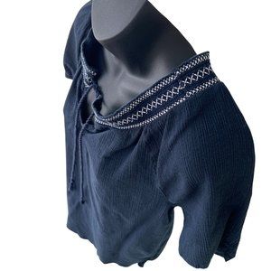 🌸6/$20🌸 Boho Shortsleeve Embroidered Peasant Blouse